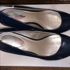 BLUE ALFANI STEPNFLEX MINI HEELS